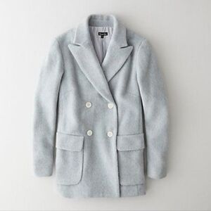 Steven Alan Delphine Wool Coat Light Blue Double Breasted Size 2